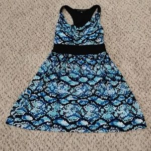 Blue razorback dress
